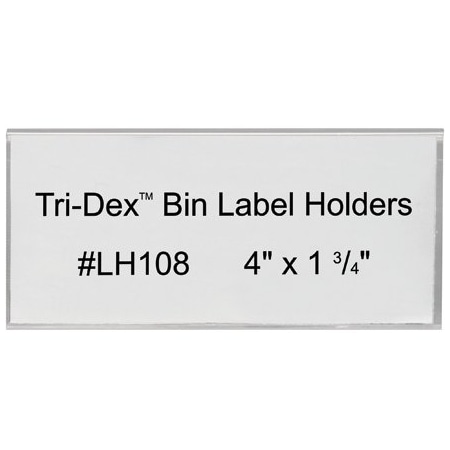 Bsc Preferred 4 x 1-3/4'' Tri-Dex Bin Label Holders, 25PK BUY00025198
